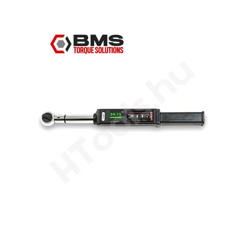 BMS TW135A-BT digitális szög és nyomatékkulcs, 13,5-135 Nm, Bluetooth kétirányú adattovábbítás