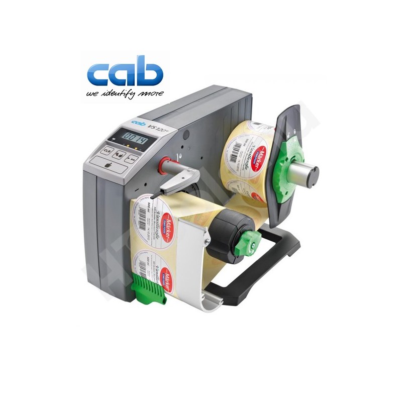 CAB VS120+ ipari automata címkeadagoló, 20-120 mm címke szélesség, max 200 mm címke tekercs átmérő, 8-600 mm címke magasság